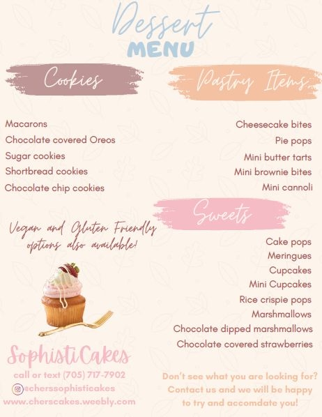 Custom Wedding cakes &amp; desserts with Sophisticakes - www.theweddingring.ca - listings -