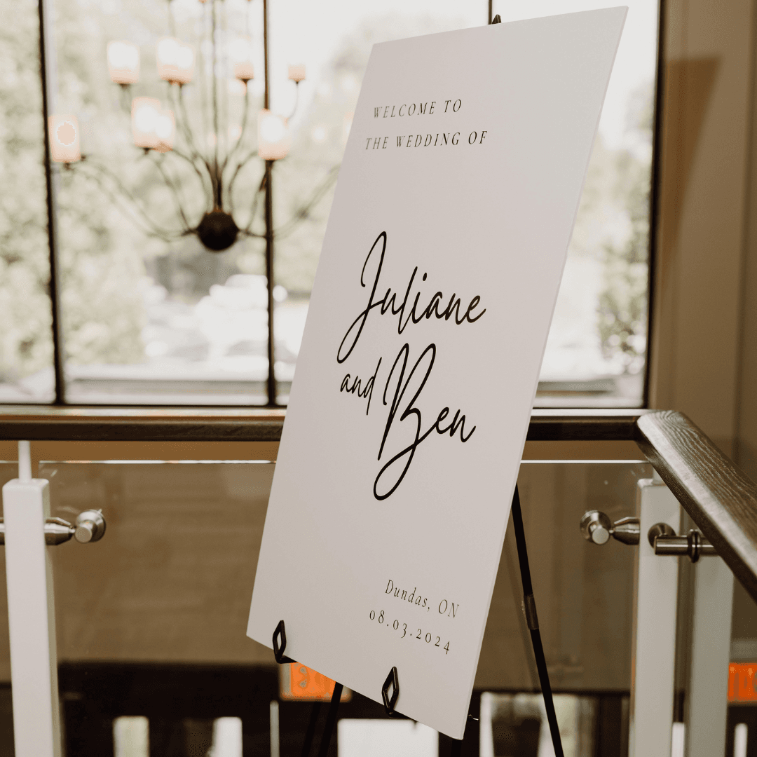 Custom Wedding Signs | Welcome Signs, Seating Charts, Menus & More at Just Printed - www.theweddingring.ca - listings -