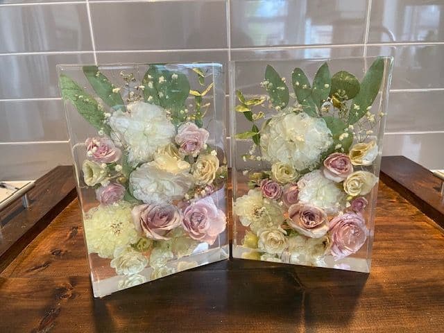 Wedding Bouquet Preservation in Resin – K &amp; M Creations - www.theweddingring.ca - listings -