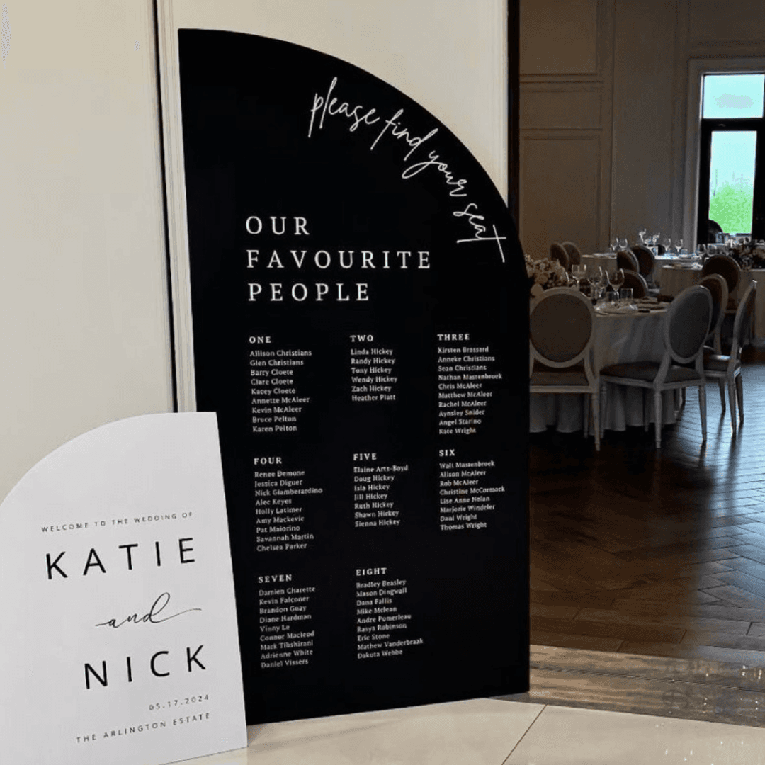Custom Wedding Signs | Welcome Signs, Seating Charts, Menus & More at Just Printed - www.theweddingring.ca - listings -