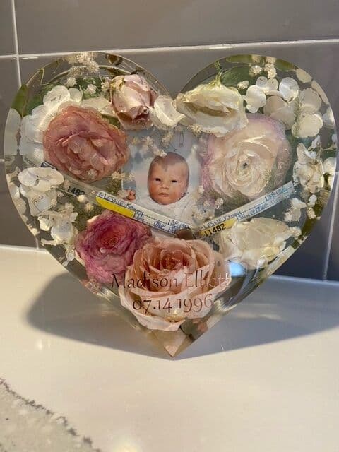 Wedding Bouquet Preservation in Resin – K &amp; M Creations - www.theweddingring.ca - listings -