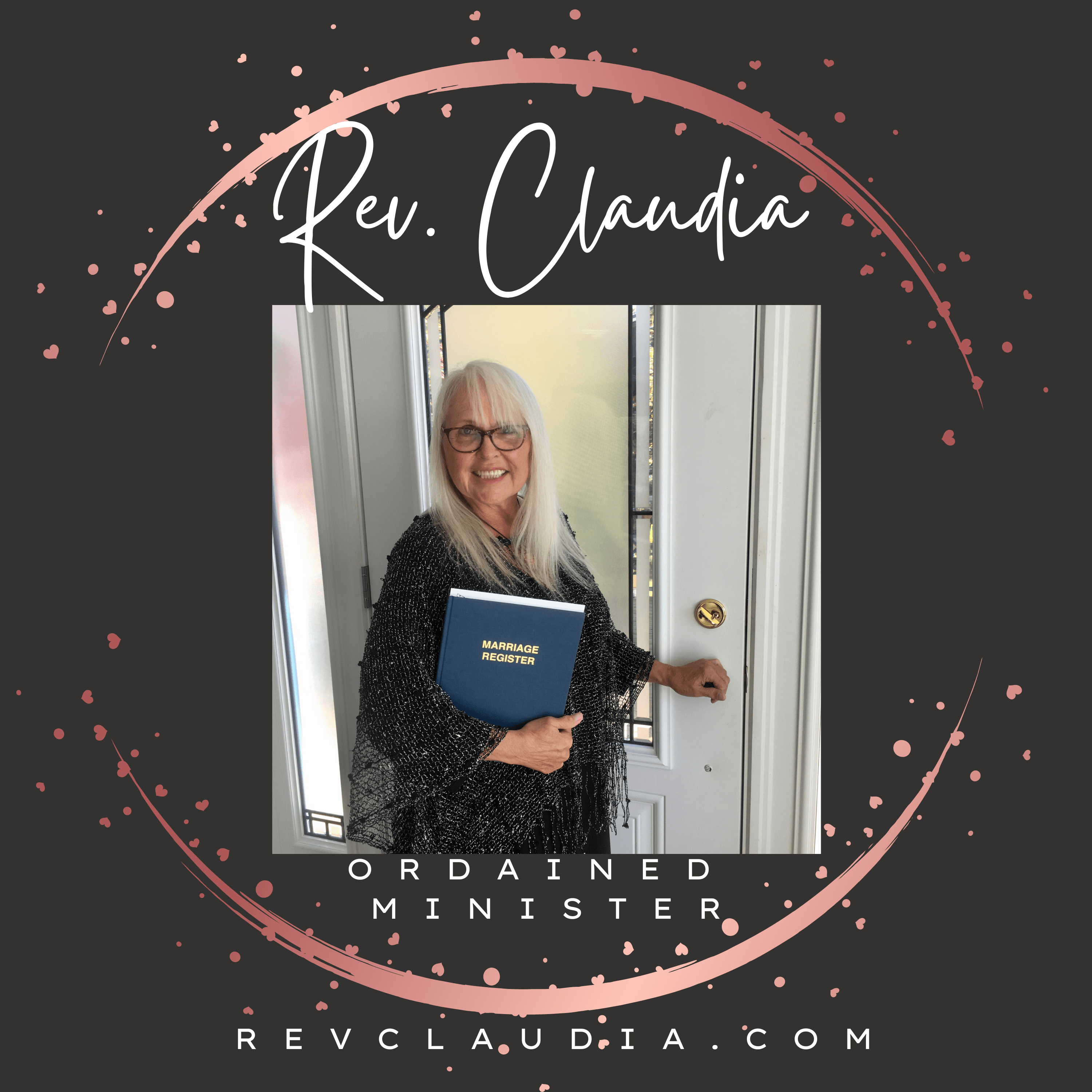 Rev. Claudia – Ordained Wedding Officiant - www.theweddingring.ca - listings -