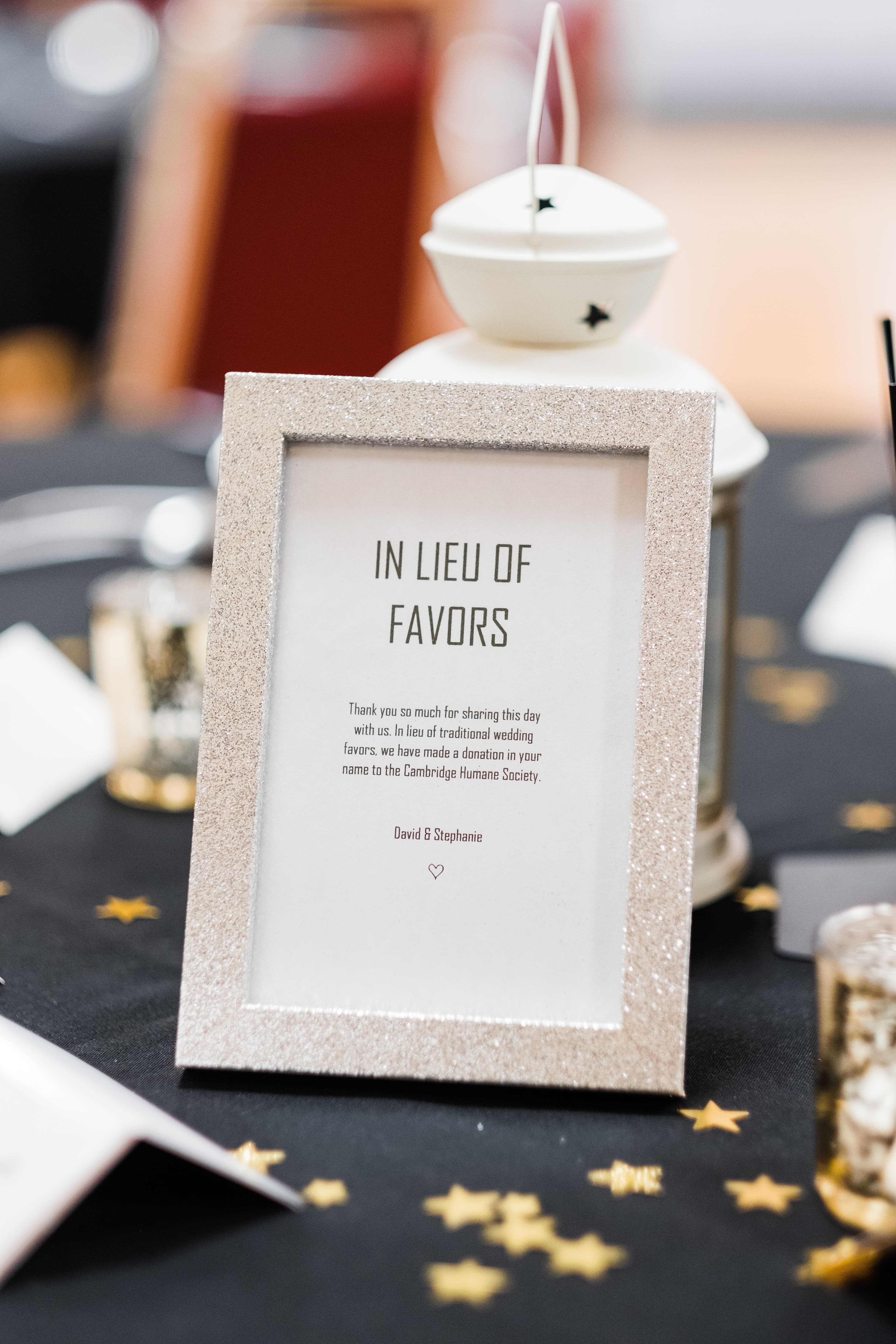 The wedding ring, Waterloo Regional Police Association, BMKH Photography, KW wedding photographer, Waterloo wedding venue, Kitchener wedding venue, Cambridge wedding venue, wedding decor, sign saying in lieu of favours we are making a donation