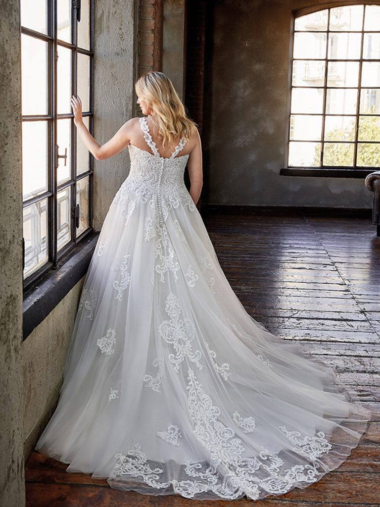 plus size lace wedding dress memories bridal