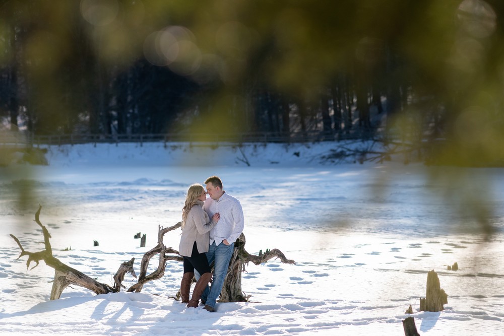 hayley and jason's love story snowy winter engagement Wedding photographer A Nash Photograph
