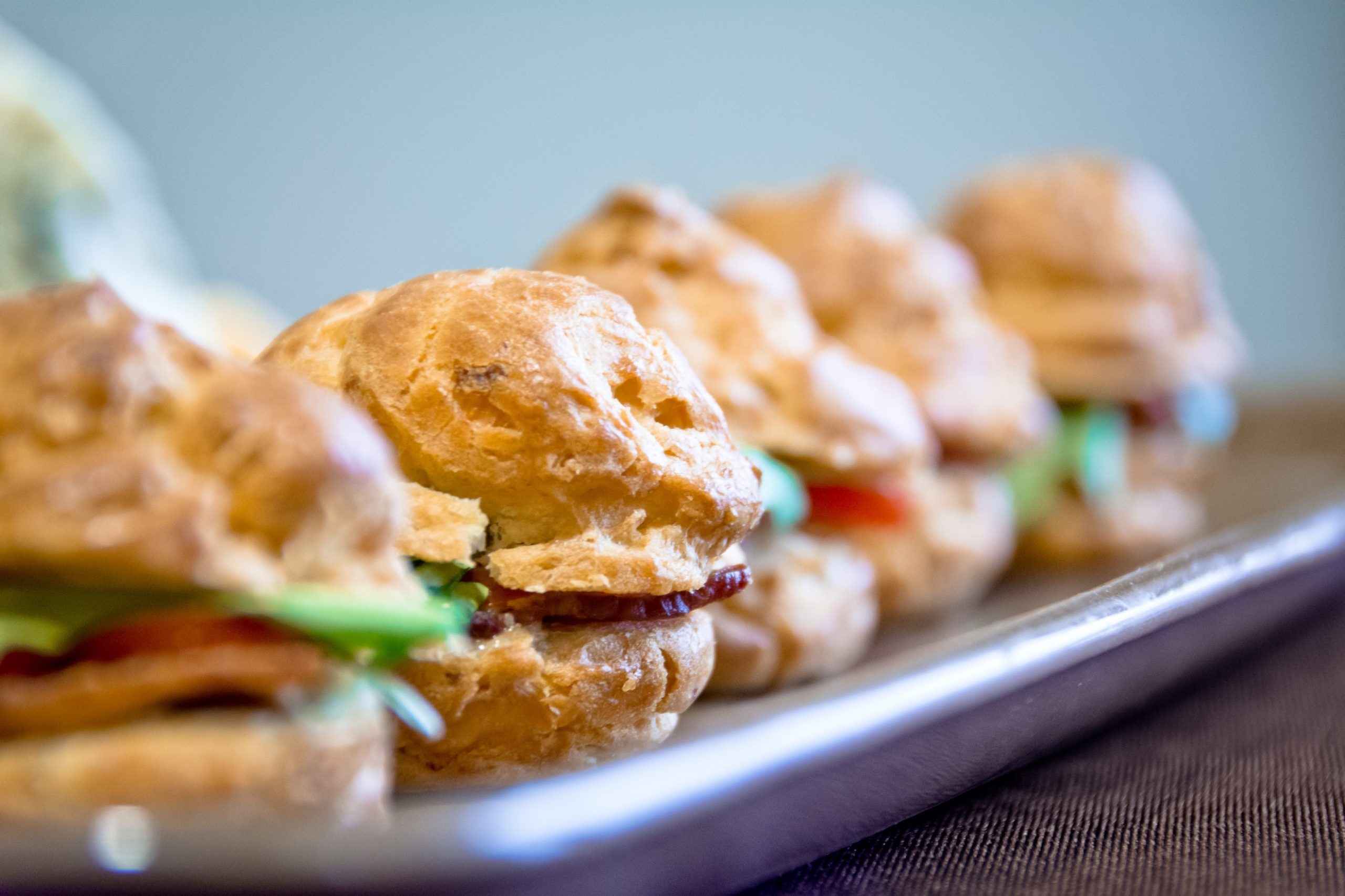 Food for Thought, little mushroom catering sliders