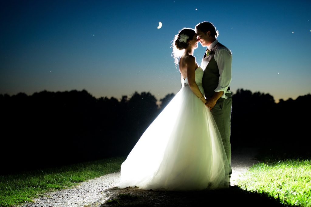 2020 Wedding options, bride and groom in the moonlight by HRM Photography
