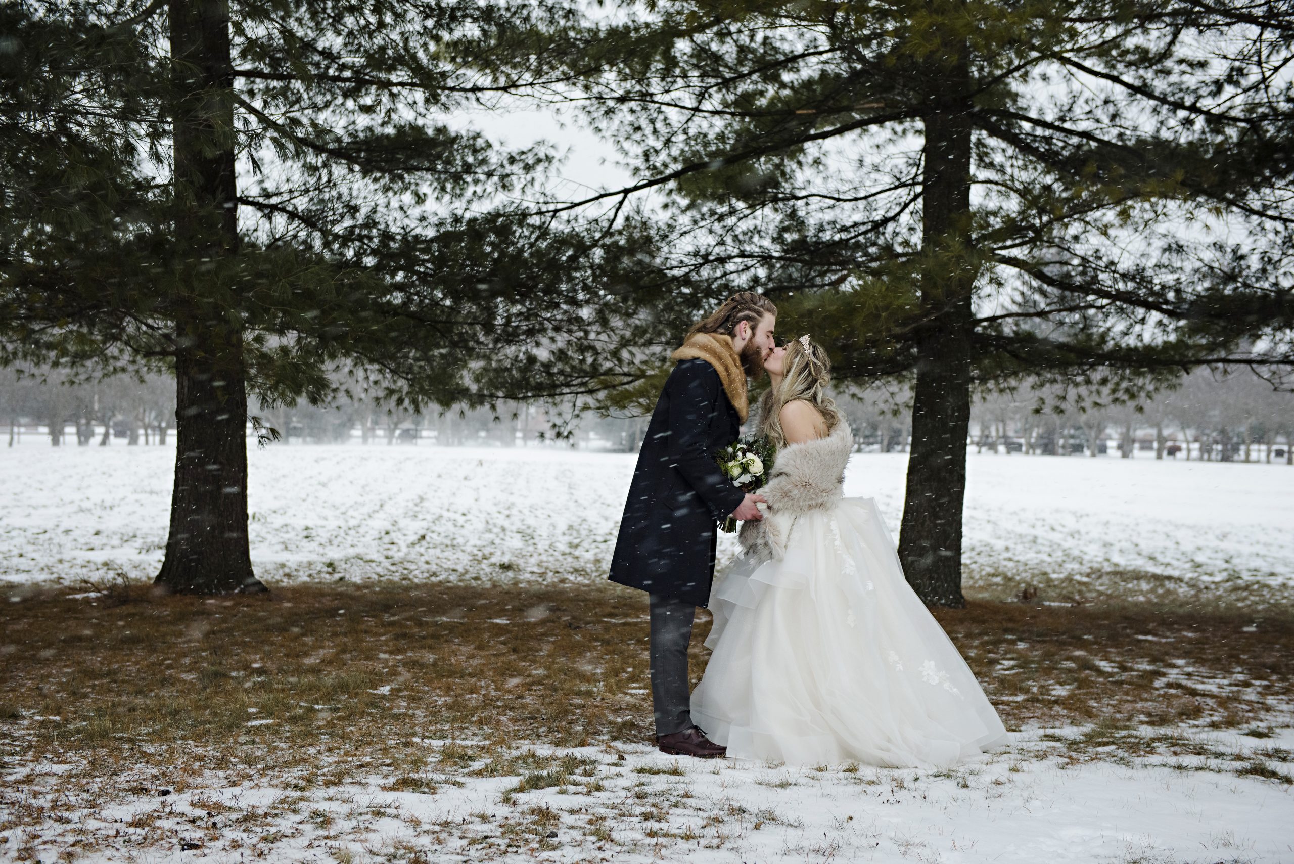 The Wedding Ring, HRM Photography, London Ontario Wedding Photographer, Bride and Groom kissing in the woods