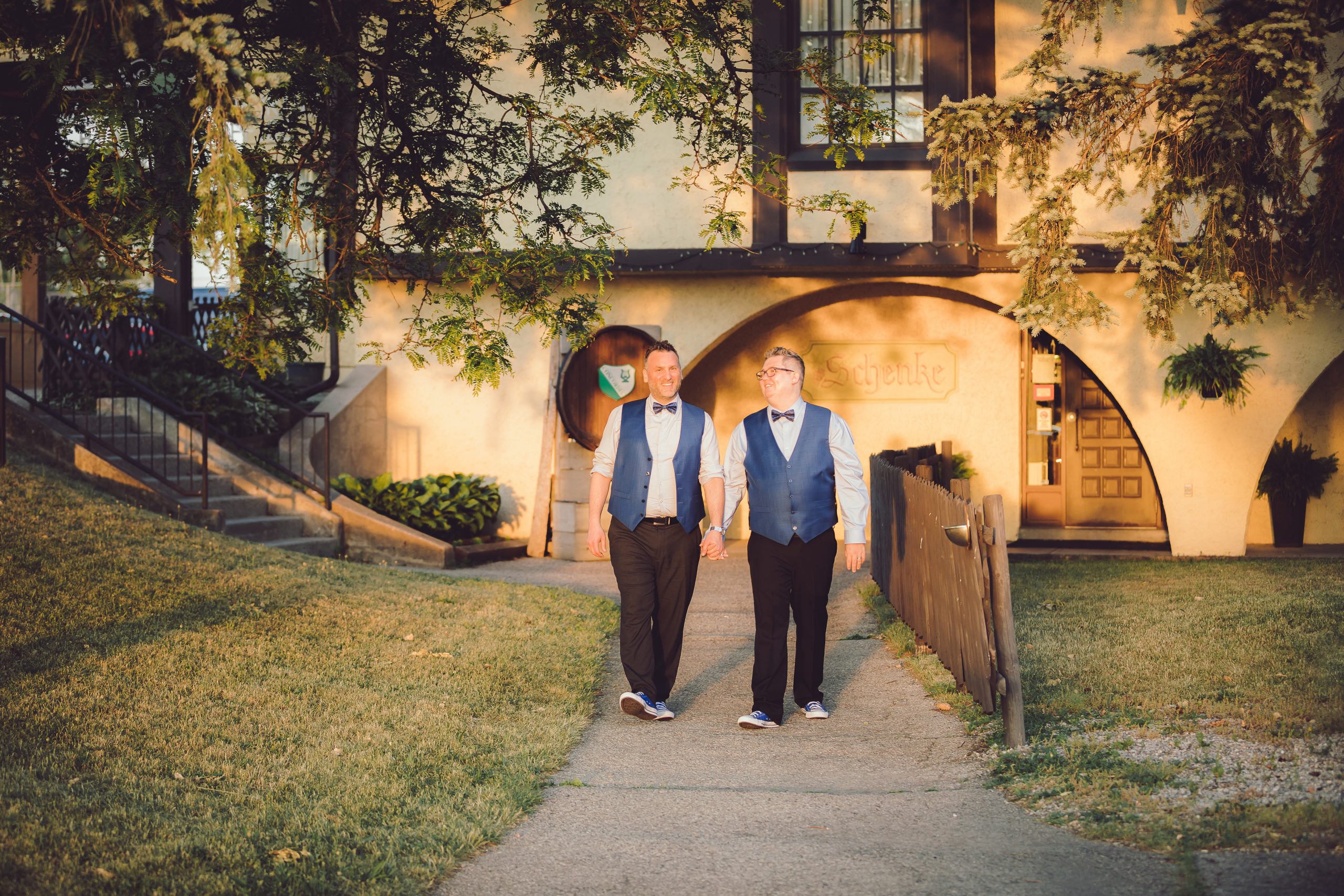 The Wedding Ring, K Pellerin Photography, Simcoe Ontario Wedding Photographer, Concordia Club, Kitchener Waterloo Wedding Venue, Groom and Groom walking holding hands