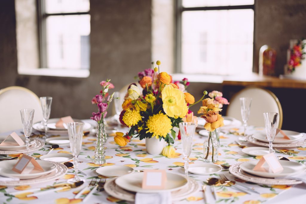 The Wedding Ring, Tapestry Hall, Cambridge Event Venue, Cambridge Ontario, Taylor Jackson Photography, Waterloo Ontario Photographer, Reception table setting with floral bouquet centrepiece