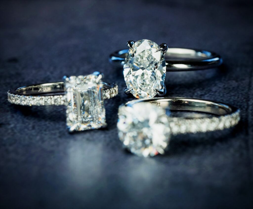 Luxury Diamonds Vancouver, the Wedding Ring, Engagement Rings, Stack of three engagement rings